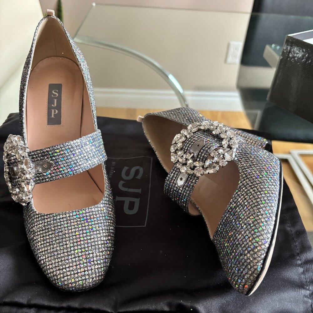 SJP Celine Block Heel Mary Jane Pump - Size 37.5